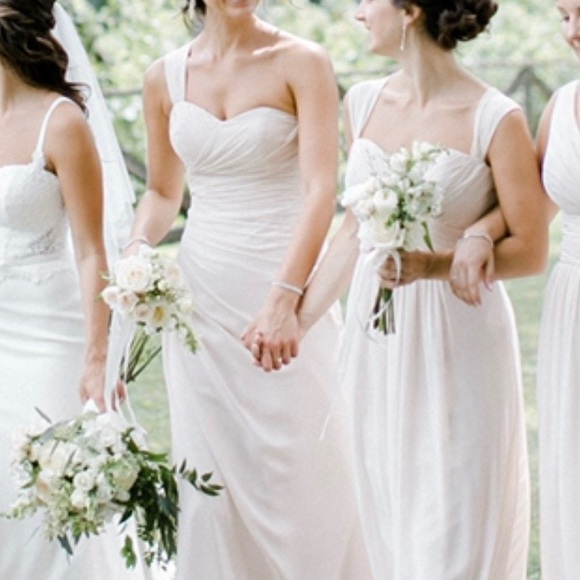 Bill Levkoff Champagne Bridesmaid Dress - Picture 3 of 4